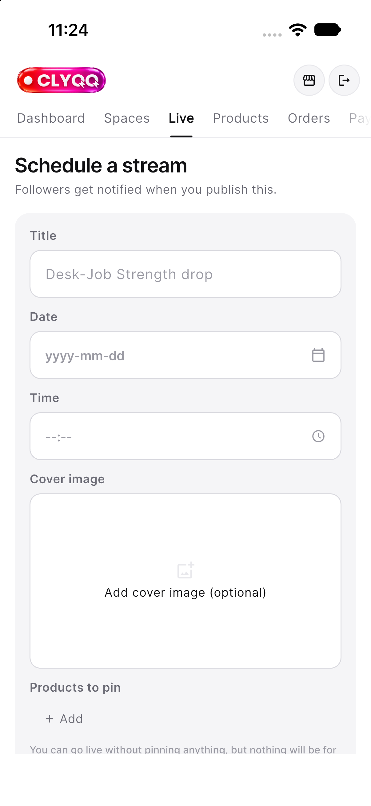 Schedule editor