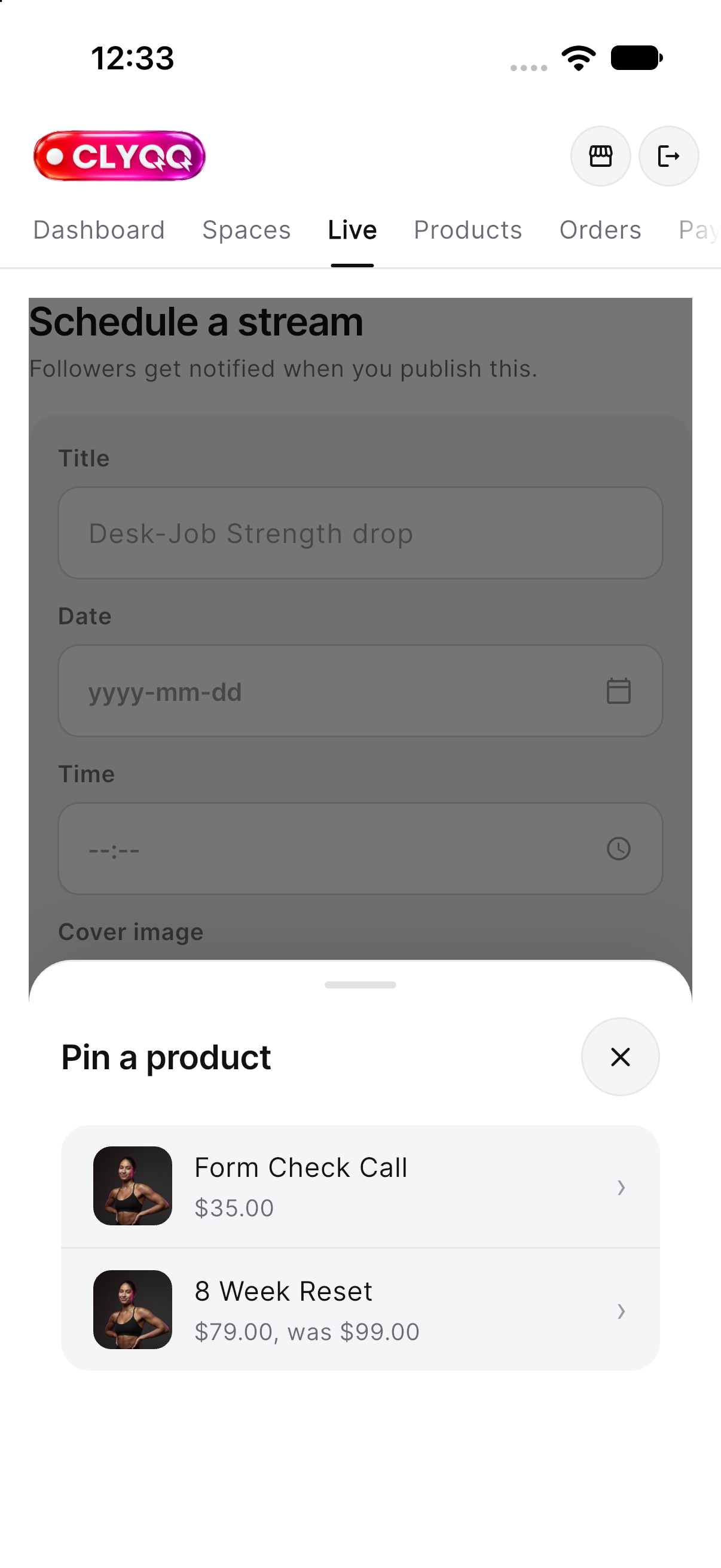 Pin a product sheet
