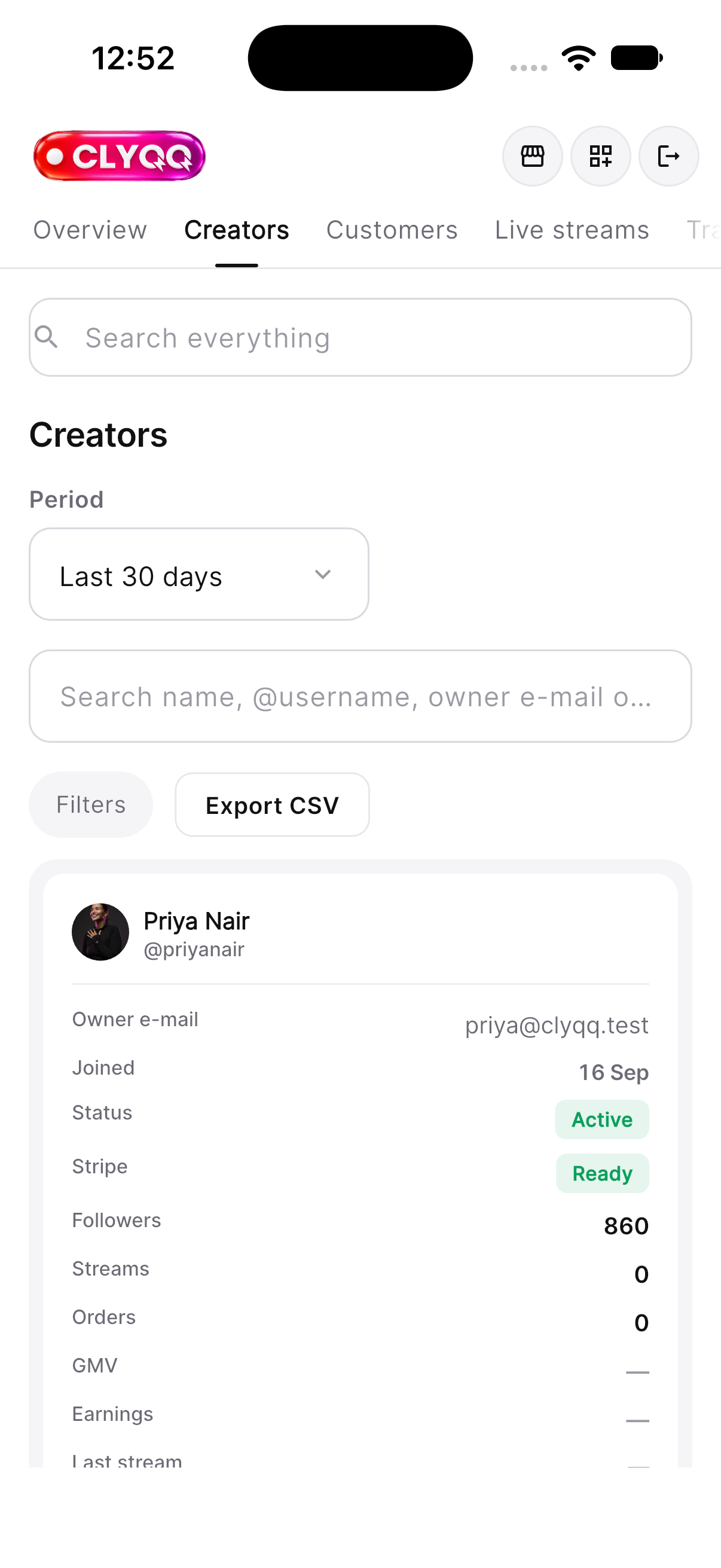 Admin creators